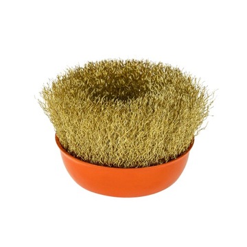 SZCZOTKA DRUCIANA MOSIĘŻNA 4'' M14 100mm DRUT FALOWANY