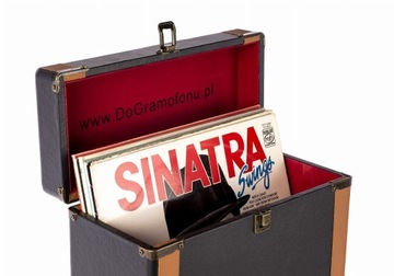 Walizka i 10 płyt winylowych LP 12'' Sinatra itp