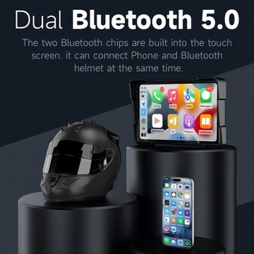 Мотоцикл 5-дюймовый беспроводной BT-плеер Android Auto I и навигация