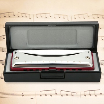 Harmonijka Blues 10 otworów Mouthorgan G Key Stal