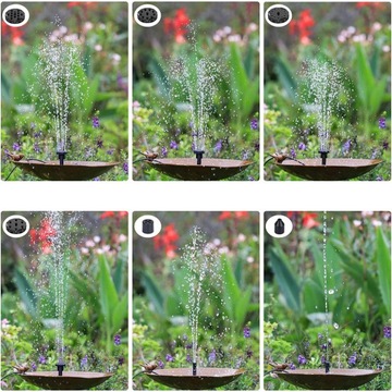 НАСОС ДЛЯ ПРУДА С СОЛНЕЧНОЙ СОЛНЕЧНОЙ СОЛНЕЧНОЙ МОЩНОСТЬЮ 1,5 ВТ В НАБОРЕ ИЗ 6 СТИЛЕЙ ФОНТАНОВ