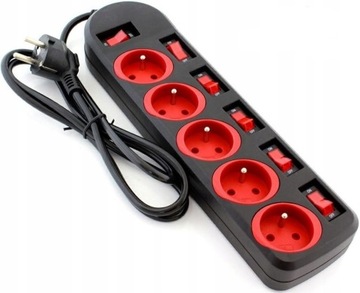 Удлинитель Maclean MCE204, 5 розеток, 1,5 м