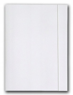 Папка картонная белая с ластиком А4 Barbara 250G