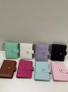 Блокнот A7 Macaron Color с 6 кольцами, кожаный вкладыш с клипсой из искусственной кожи