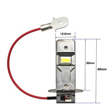 H3 Светодиодная лампа 12В CANBUS 3000лм 1шт, маленькая, мощная