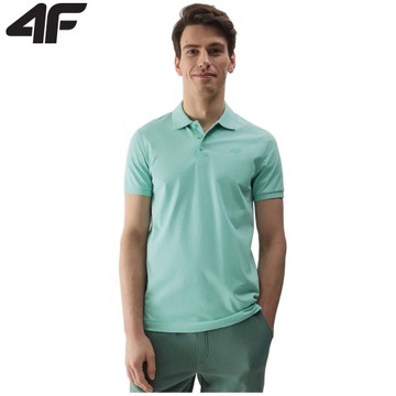 KOSZULKA POLO MĘSKA 4F M129 100% BAWEŁNA POLÓWKA T-SHIRT S