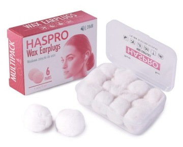 ZATYCZKI DO USZU NA BASEN WODOSZCZELNE FORMOWANE Z WOSKU WODOODPORNE 6 PAR