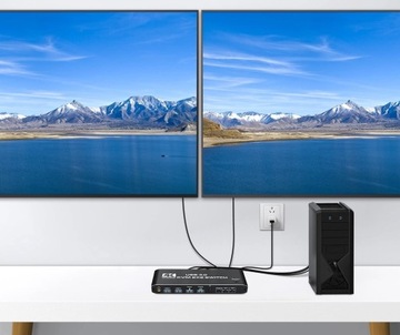KVM-консоль Переключатель HDMI 2.0 Переключатель 2 монитора