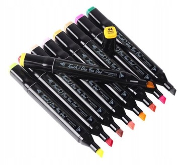 МАРКЕРЫ АЛКОГОЛЬНЫЕ, МАРКЕРЫ ДВУХСТОРОННИЕ, КРУГ, 24 шт.