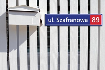 Адресная табличка с номерами домов и заборов 60х12.