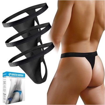 Stringi MĘSKIE TIGER Sesto Senso KOLORY 3 PACK