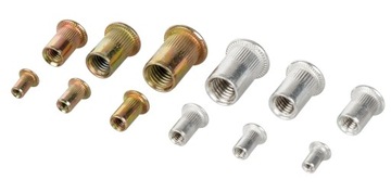 НАБОР ЗАКЛЕПОЧНОЙ ГАЙКИ АЛЮМИНИЕВАЯ + СТАЛЬНАЯ ГАЙКА 300 ШТ.