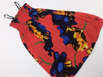 Plażowa elastyczna SUKIENKA w kwiaty _ ONE SIZE