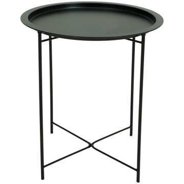 STOLIK KAWOWY OKRĄGŁY SKŁADANY METALOWY LOFT 47 CM