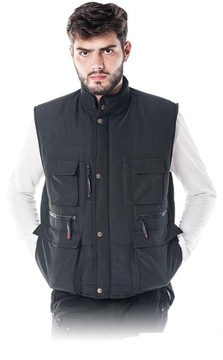 BEZRĘKAWNIK OCHRONNY OCIEPLANY - REIS - KORMORAN XXL czarny