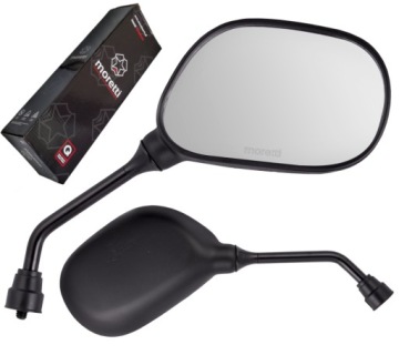 LUSTERKA SKUTER MOTOROWER CZARNE M8 130x80mm R+R