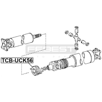 ПОДШИПНИК ПРИВОДНОГО ВАЛА FEBEST TCB-UCK56