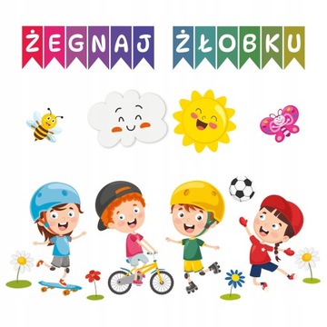 Dekoracja ozdoba ŻEGNAJ ŻŁOBKU duża