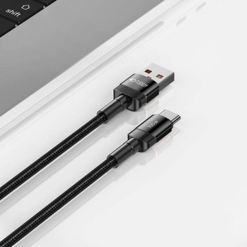TRWAŁY KABEL TECH-PROTECT ULTRABOOST EVO USB-A / USB-C 100W 5A 100CM CZARNY