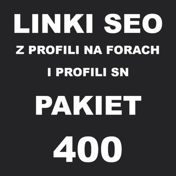 Linki SEO z profili 400 LINKÓW Pozycjonowanie