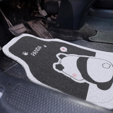 MATA PODŁOGOWA Z NADRUKIEM PANDA PRZEDNIA MATA PODŁOGOWA SAMOCHODU GUMOWA