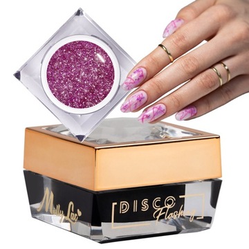 ŻEL DO ZDOBIEŃ FLASHING LINIE SPIDER GEL BROKAT DROBINKI MOLLYLAC 3g WYBÓR