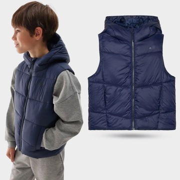 КУРТКА С КАПЮШОНОМ, 4F ДЛЯ МАЛЬЧИКОВ, НА МОЛНИИ, ТЕПЛАЯ AW24M134