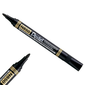 Pentel N850 черный перманентный маркер с круглым наконечником