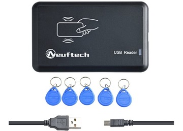 CZYTNIK KART IDENTYFIKACYJNYCH USB Z 5 KLUCZAMI