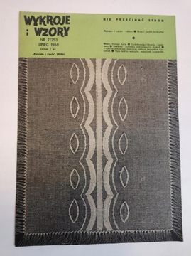 Moda i życie 07/1968r - Wykroje i wzory nr 7/253