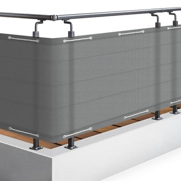 Osłona balkonowa Sol Royal PES SolVision PB2 90x300 cm szara