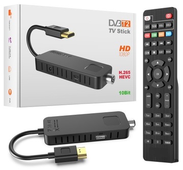 Tuner dekoder cyfrowy TV HD DVB-T2 HDMI H.265 HEVC