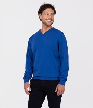 LEE COOPER Sweter męski ADAM ORGANIC TRUE BLUE L