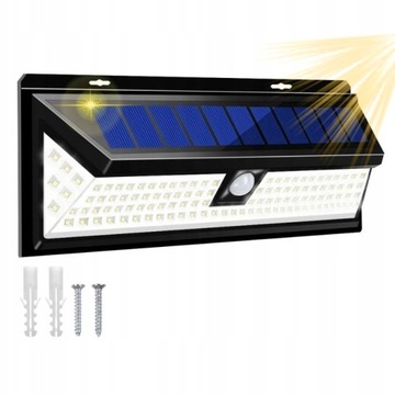LAMPA SOLARNA ULICZNA CZUJNIK RUCHU ZMIERZCHU LED