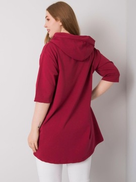 BLUZA DAMSKA bawełna PLUS SIZE KAPTUREM rozpinana