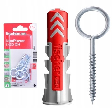 KOŁEK ROZPOROWY Z HAKIEM OKRĄGŁYM FISCHER 6x30 mm