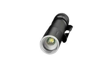 МИНИ-СВЕТОДИОДНЫЙ ФОНАРЬ ZOOM, 3 РЕЖИМА, 1 ЗАЖИМ AAA, EDC, АЛЮМИНИЕВАЯ ПРОКЛАДКА, СЕРЕБРЯНЫЙ/ЧЕРНЫЙ