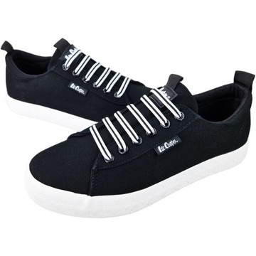 Trampki damskie Lee Cooper Wygodne tenisówki czarne na gumki buty 2183L 38