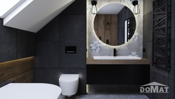 3D дизайн ванной комнаты + технический чертеж