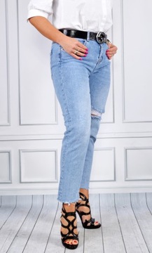 Spodnie Jeansy Plus size Jeansowe BOYFRIENDY 7/8