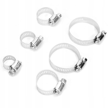 50 шт. Набор хомутов для шлангов из оцинкованной стали.