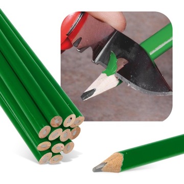 12x Ołówek Stolarski Murarski 4H BUDOWLANY Techniczny Znacznik Płaski Rysik