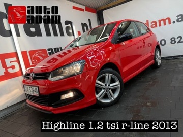 Volkswagen Polo V 2013 Volkswagen Polo R-Line 1.2 TSI Highline 2013 3D VAT Marza 1.2 Benzyna 90KM