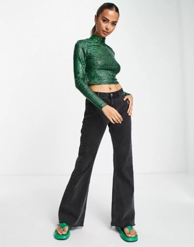 THE FROLIC TOP DAMSKI Z CEKINAMI ZIELONY 42 1VAN