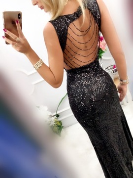 Cameleon ДЛИННОЕ СЕРЕБРЯНОЕ/БЕЖЕВОЕ ПЛАТЬЕ С ПАЙЕТКАМИ M