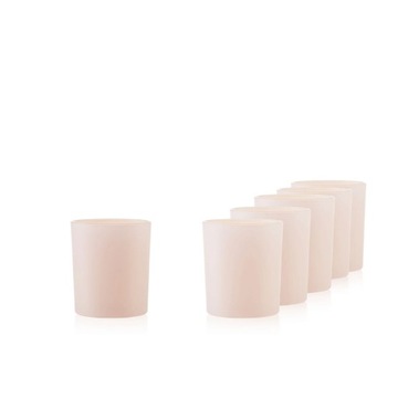 Pojemnik szklany szklanka do zalewu świec 70053 łososiowy mat 230 ml kpl. 6