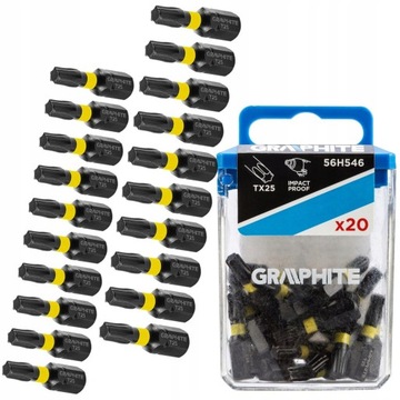 ГРАФИТОВЫЕ СВЕРЛА TORX IMPACT TX25 25MM 20EL