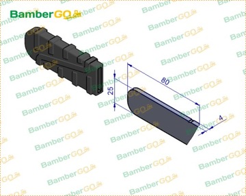 РУЧКА РУЧКА РОЗЕТКА ГОФРИРОВАННАЯ НАКЛАДКА НА ПРОФИЛЬ ПЛОСКОЙ 80х25х4мм