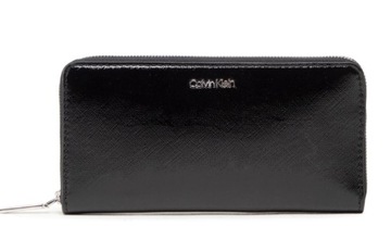 Calvin Klein Duży Portfel Damski Ck Must Z/A Wallet Lg Saffiano czarny