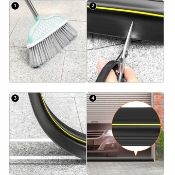 ГАРАЖНАЯ РЕЗИНОВАЯ ПРОКЛАДКА, ШИРОКИЙ ПОРОГ ДЛЯ ИЗОЛЯЦИИ ГАРАЖНЫХ ВОРОТ 3 МЕТРА